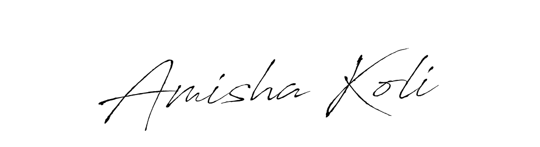 Create a beautiful signature design for name Amisha Koli. With this signature (Antro_Vectra) fonts, you can make a handwritten signature for free. Amisha Koli signature style 6 images and pictures png