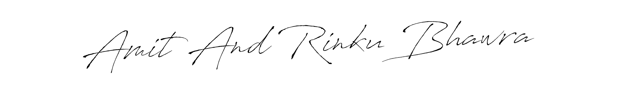 Also we have Amit And Rinku Bhawra name is the best signature style. Create professional handwritten signature collection using Antro_Vectra autograph style. Amit And Rinku Bhawra signature style 6 images and pictures png