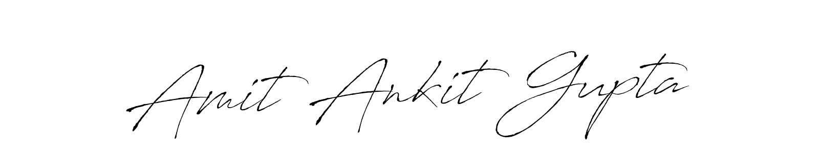 Make a beautiful signature design for name Amit Ankit Gupta. With this signature (Antro_Vectra) style, you can create a handwritten signature for free. Amit Ankit Gupta signature style 6 images and pictures png