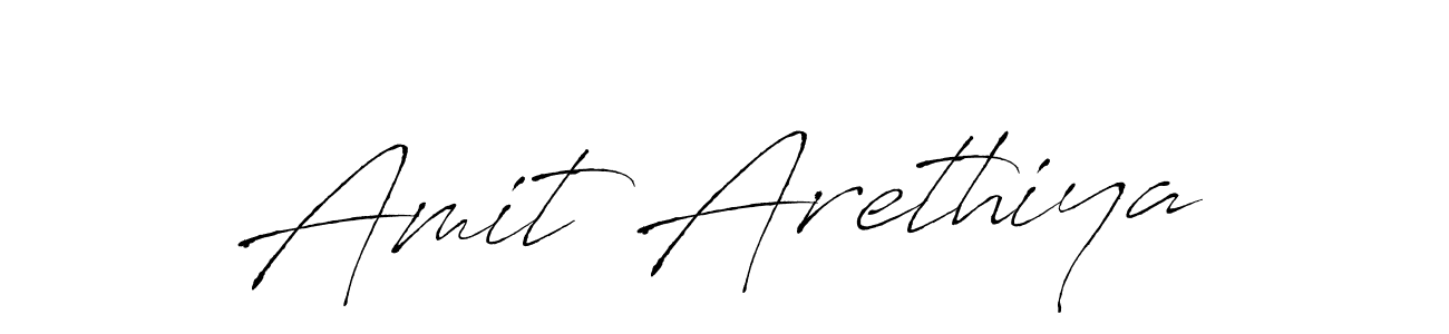 Create a beautiful signature design for name Amit Arethiya. With this signature (Antro_Vectra) fonts, you can make a handwritten signature for free. Amit Arethiya signature style 6 images and pictures png