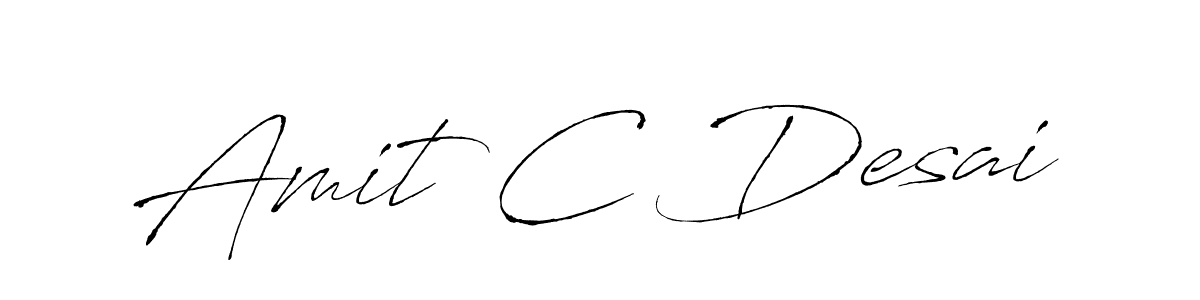 Amit C Desai stylish signature style. Best Handwritten Sign (Antro_Vectra) for my name. Handwritten Signature Collection Ideas for my name Amit C Desai. Amit C Desai signature style 6 images and pictures png