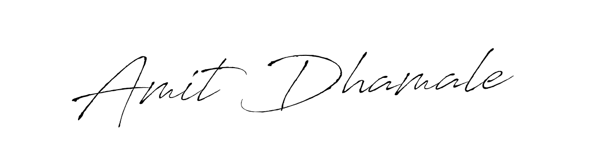 How to make Amit Dhamale name signature. Use Antro_Vectra style for creating short signs online. This is the latest handwritten sign. Amit Dhamale signature style 6 images and pictures png