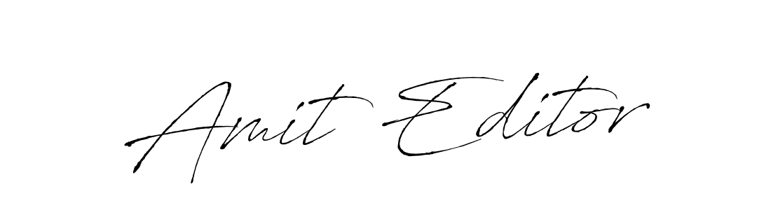 Make a beautiful signature design for name Amit Editor. With this signature (Antro_Vectra) style, you can create a handwritten signature for free. Amit Editor signature style 6 images and pictures png