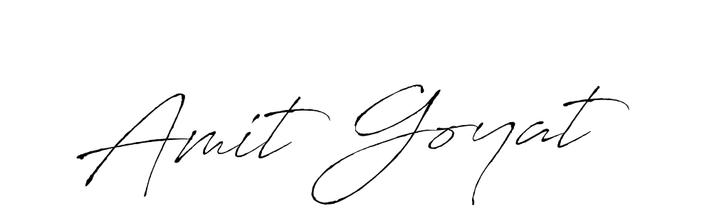 How to make Amit Goyat name signature. Use Antro_Vectra style for creating short signs online. This is the latest handwritten sign. Amit Goyat signature style 6 images and pictures png