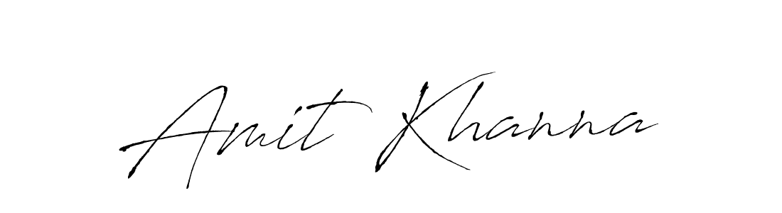 Make a beautiful signature design for name Amit Khanna. With this signature (Antro_Vectra) style, you can create a handwritten signature for free. Amit Khanna signature style 6 images and pictures png