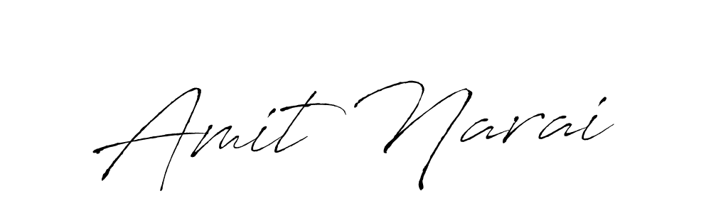 Amit Narai stylish signature style. Best Handwritten Sign (Antro_Vectra) for my name. Handwritten Signature Collection Ideas for my name Amit Narai. Amit Narai signature style 6 images and pictures png