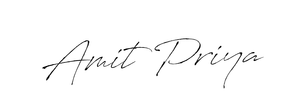 Design your own signature with our free online signature maker. With this signature software, you can create a handwritten (Antro_Vectra) signature for name Amit Priya. Amit Priya signature style 6 images and pictures png