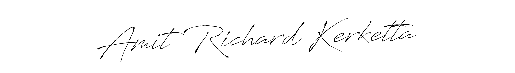 Design your own signature with our free online signature maker. With this signature software, you can create a handwritten (Antro_Vectra) signature for name Amit Richard Kerketta. Amit Richard Kerketta signature style 6 images and pictures png