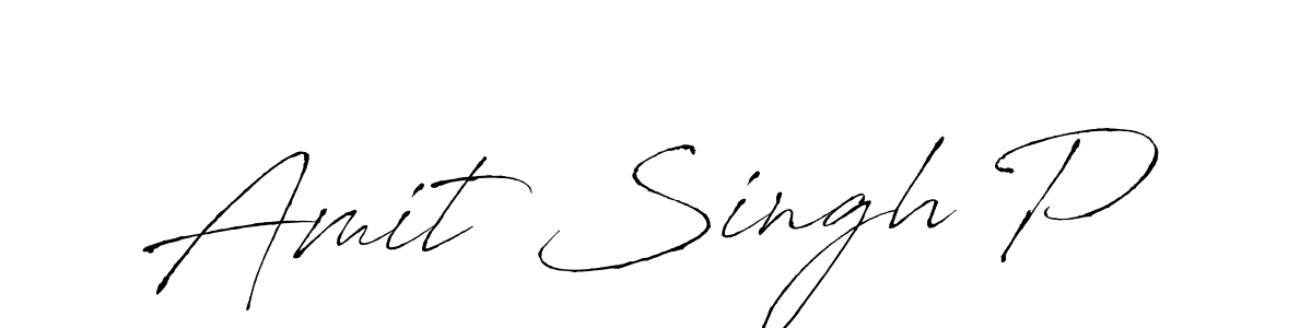 Amit Singh P stylish signature style. Best Handwritten Sign (Antro_Vectra) for my name. Handwritten Signature Collection Ideas for my name Amit Singh P. Amit Singh P signature style 6 images and pictures png