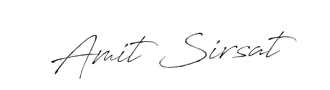 How to make Amit Sirsat name signature. Use Antro_Vectra style for creating short signs online. This is the latest handwritten sign. Amit Sirsat signature style 6 images and pictures png