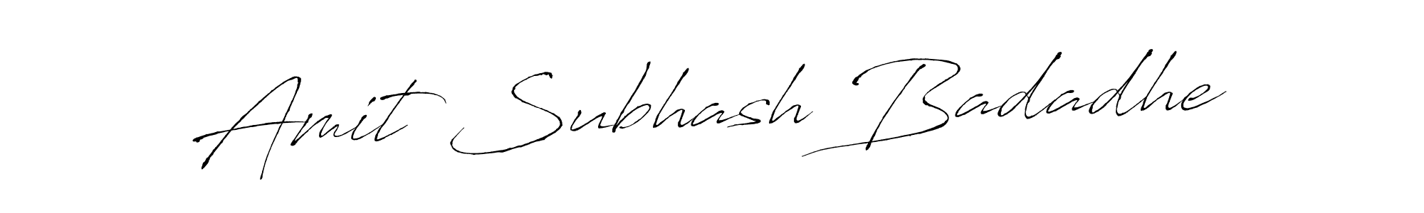 Make a beautiful signature design for name Amit Subhash Badadhe. With this signature (Antro_Vectra) style, you can create a handwritten signature for free. Amit Subhash Badadhe signature style 6 images and pictures png