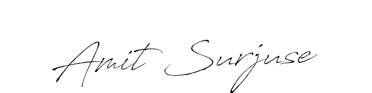 How to make Amit Surjuse name signature. Use Antro_Vectra style for creating short signs online. This is the latest handwritten sign. Amit Surjuse signature style 6 images and pictures png