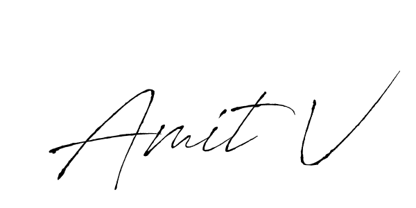 Antro_Vectra is a professional signature style that is perfect for those who want to add a touch of class to their signature. It is also a great choice for those who want to make their signature more unique. Get Amit V name to fancy signature for free. Amit V signature style 6 images and pictures png