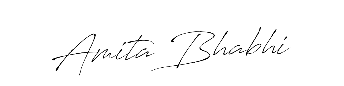 Design your own signature with our free online signature maker. With this signature software, you can create a handwritten (Antro_Vectra) signature for name Amita Bhabhi. Amita Bhabhi signature style 6 images and pictures png
