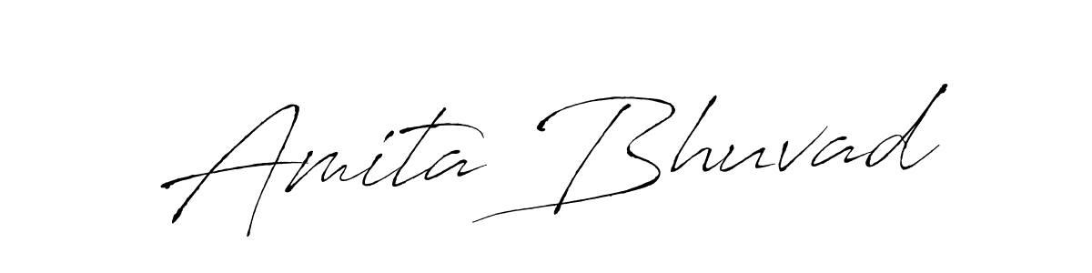 How to make Amita Bhuvad name signature. Use Antro_Vectra style for creating short signs online. This is the latest handwritten sign. Amita Bhuvad signature style 6 images and pictures png