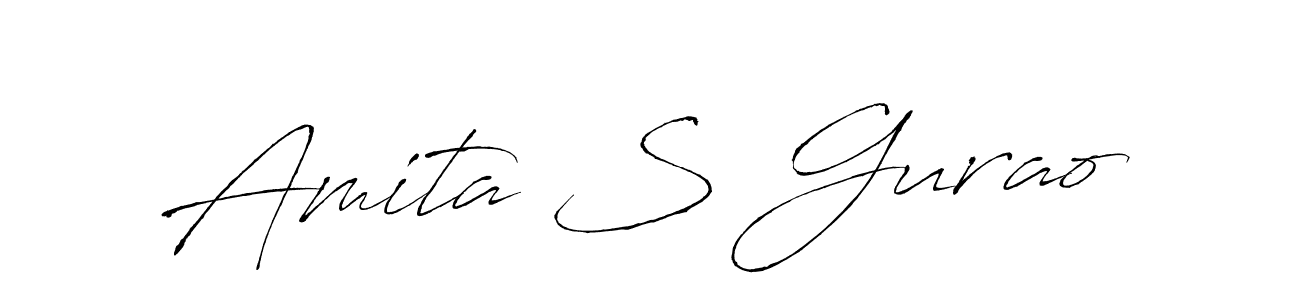 Make a beautiful signature design for name Amita S Gurao. With this signature (Antro_Vectra) style, you can create a handwritten signature for free. Amita S Gurao signature style 6 images and pictures png