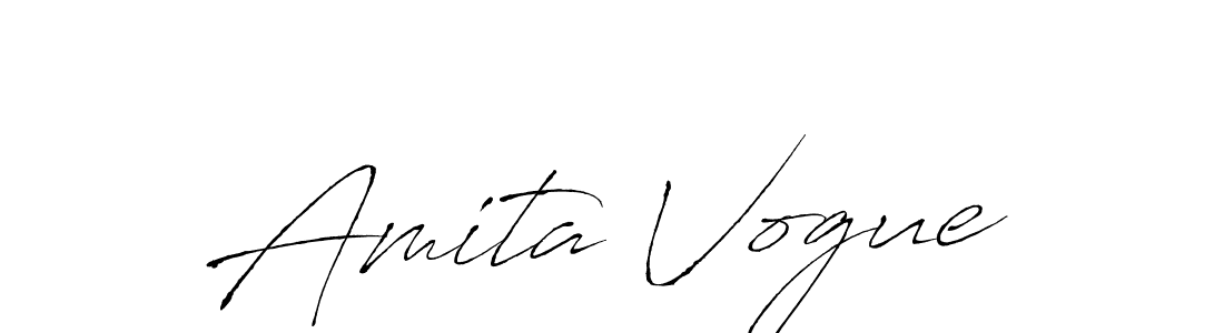 Use a signature maker to create a handwritten signature online. With this signature software, you can design (Antro_Vectra) your own signature for name Amita Vogue. Amita Vogue signature style 6 images and pictures png