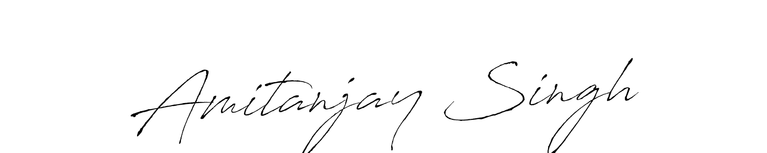 Create a beautiful signature design for name Amitanjay Singh. With this signature (Antro_Vectra) fonts, you can make a handwritten signature for free. Amitanjay Singh signature style 6 images and pictures png