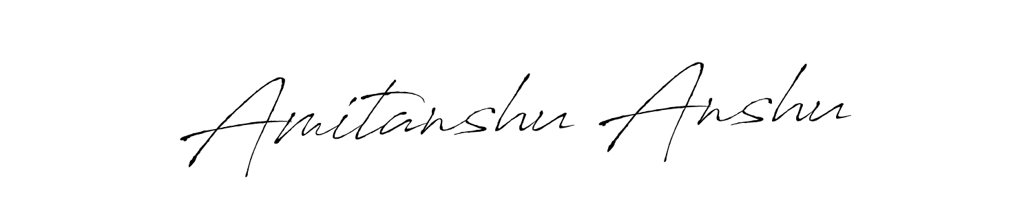 Design your own signature with our free online signature maker. With this signature software, you can create a handwritten (Antro_Vectra) signature for name Amitanshu Anshu. Amitanshu Anshu signature style 6 images and pictures png