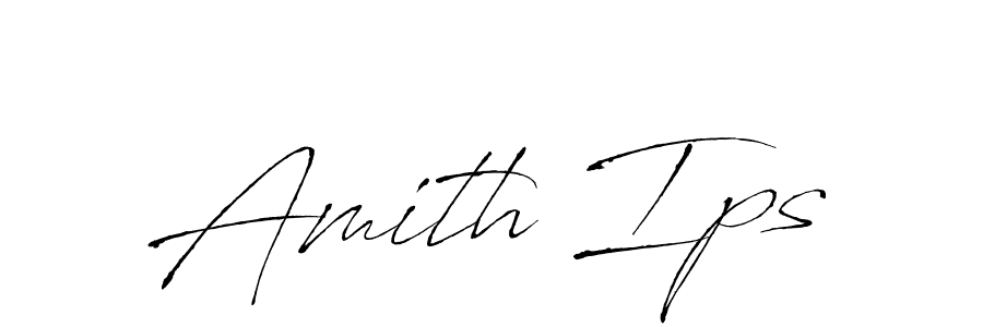 Make a beautiful signature design for name Amith Ips. With this signature (Antro_Vectra) style, you can create a handwritten signature for free. Amith Ips signature style 6 images and pictures png