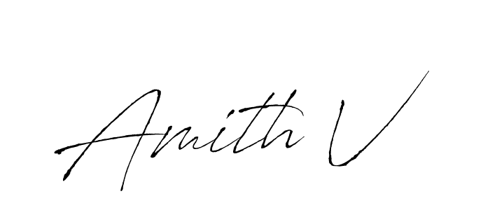 The best way (Antro_Vectra) to make a short signature is to pick only two or three words in your name. The name Amith V include a total of six letters. For converting this name. Amith V signature style 6 images and pictures png