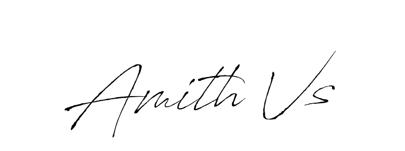 How to make Amith Vs name signature. Use Antro_Vectra style for creating short signs online. This is the latest handwritten sign. Amith Vs signature style 6 images and pictures png