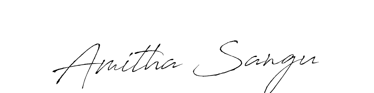 Make a short Amitha Sangu signature style. Manage your documents anywhere anytime using Antro_Vectra. Create and add eSignatures, submit forms, share and send files easily. Amitha Sangu signature style 6 images and pictures png