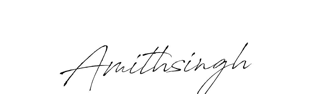 How to make Amithsingh name signature. Use Antro_Vectra style for creating short signs online. This is the latest handwritten sign. Amithsingh signature style 6 images and pictures png