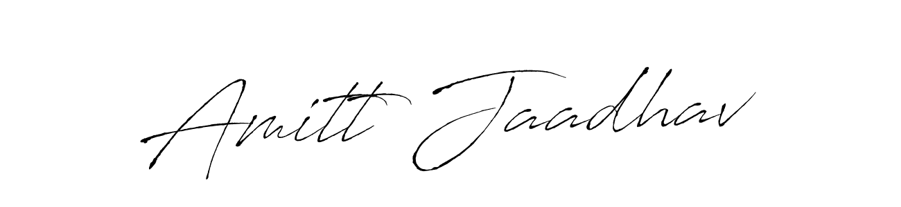 How to make Amitt Jaadhav name signature. Use Antro_Vectra style for creating short signs online. This is the latest handwritten sign. Amitt Jaadhav signature style 6 images and pictures png