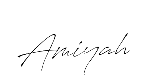 Design your own signature with our free online signature maker. With this signature software, you can create a handwritten (Antro_Vectra) signature for name Amiyah. Amiyah signature style 6 images and pictures png