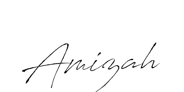Design your own signature with our free online signature maker. With this signature software, you can create a handwritten (Antro_Vectra) signature for name Amizah. Amizah signature style 6 images and pictures png