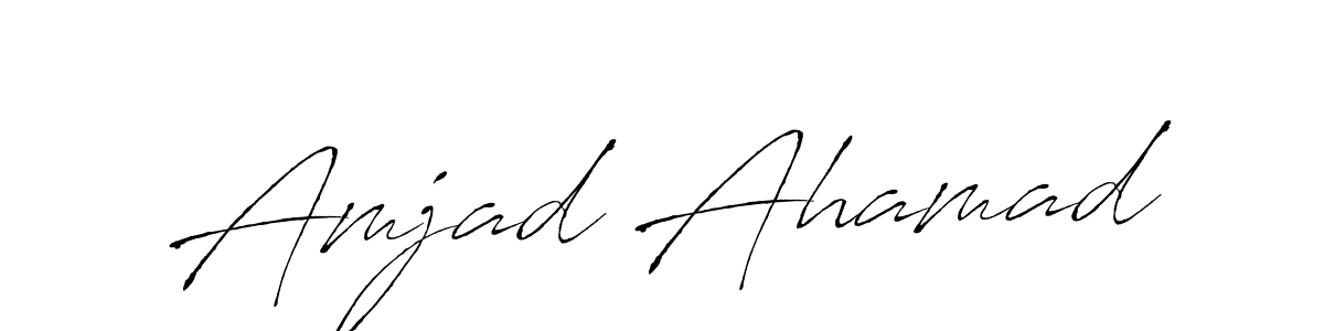 Design your own signature with our free online signature maker. With this signature software, you can create a handwritten (Antro_Vectra) signature for name Amjad Ahamad. Amjad Ahamad signature style 6 images and pictures png