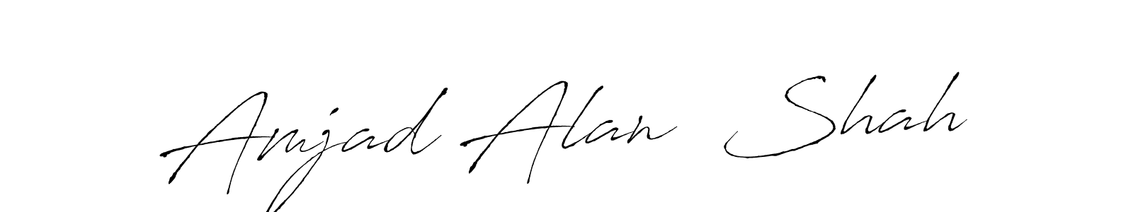 See photos of Amjad Alan  Shah official signature by Spectra . Check more albums & portfolios. Read reviews & check more about Antro_Vectra font. Amjad Alan  Shah signature style 6 images and pictures png