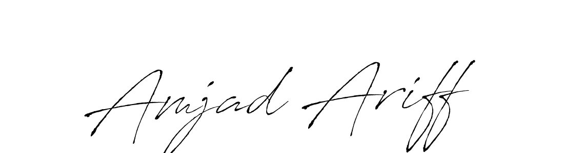 Use a signature maker to create a handwritten signature online. With this signature software, you can design (Antro_Vectra) your own signature for name Amjad Ariff. Amjad Ariff signature style 6 images and pictures png