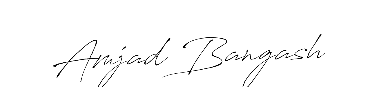 Also we have Amjad Bangash name is the best signature style. Create professional handwritten signature collection using Antro_Vectra autograph style. Amjad Bangash signature style 6 images and pictures png