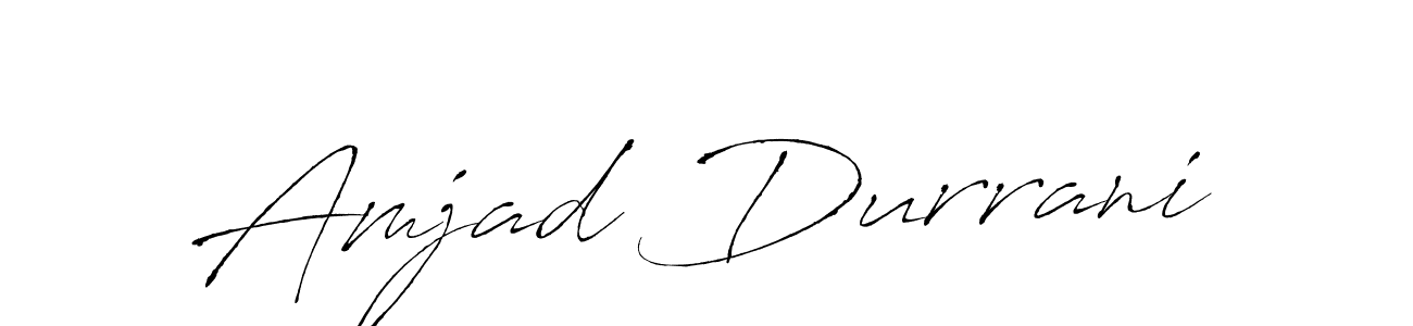 Design your own signature with our free online signature maker. With this signature software, you can create a handwritten (Antro_Vectra) signature for name Amjad Durrani. Amjad Durrani signature style 6 images and pictures png