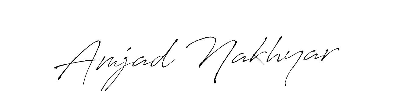 You can use this online signature creator to create a handwritten signature for the name Amjad Nakhyar. This is the best online autograph maker. Amjad Nakhyar signature style 6 images and pictures png