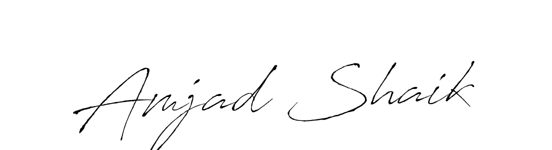 Make a beautiful signature design for name Amjad Shaik. With this signature (Antro_Vectra) style, you can create a handwritten signature for free. Amjad Shaik signature style 6 images and pictures png