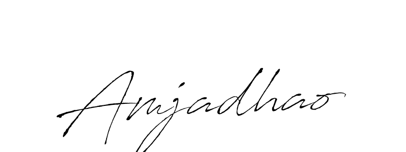 Make a beautiful signature design for name Amjadhao. With this signature (Antro_Vectra) style, you can create a handwritten signature for free. Amjadhao signature style 6 images and pictures png