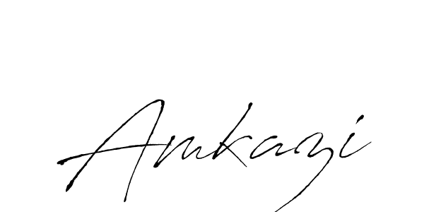 Make a beautiful signature design for name Amkazi. With this signature (Antro_Vectra) style, you can create a handwritten signature for free. Amkazi signature style 6 images and pictures png