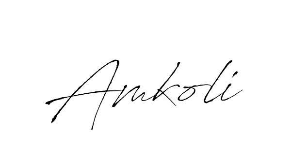 Design your own signature with our free online signature maker. With this signature software, you can create a handwritten (Antro_Vectra) signature for name Amkoli. Amkoli signature style 6 images and pictures png