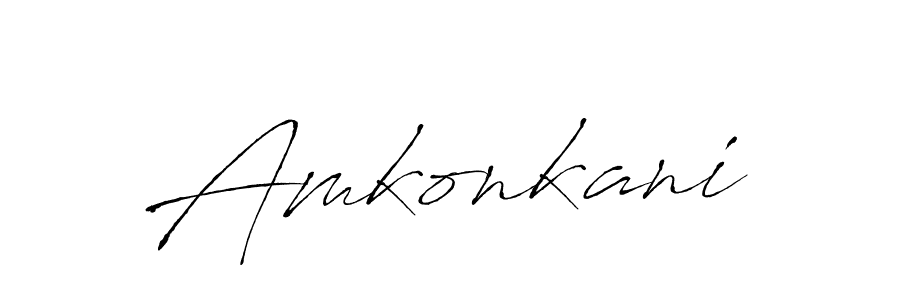 Also we have Amkonkani name is the best signature style. Create professional handwritten signature collection using Antro_Vectra autograph style. Amkonkani signature style 6 images and pictures png