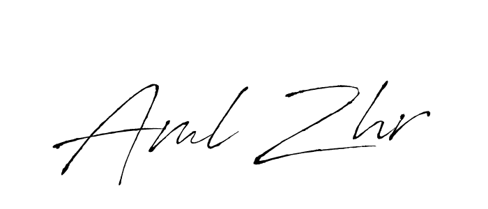 Use a signature maker to create a handwritten signature online. With this signature software, you can design (Antro_Vectra) your own signature for name Aml Zhr. Aml Zhr signature style 6 images and pictures png