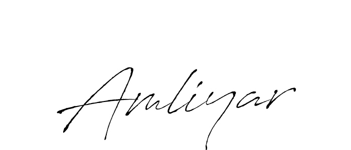 How to make Amliyar signature? Antro_Vectra is a professional autograph style. Create handwritten signature for Amliyar name. Amliyar signature style 6 images and pictures png