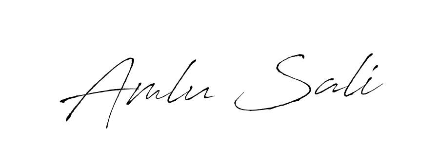 The best way (Antro_Vectra) to make a short signature is to pick only two or three words in your name. The name Amlu Sali include a total of six letters. For converting this name. Amlu Sali signature style 6 images and pictures png