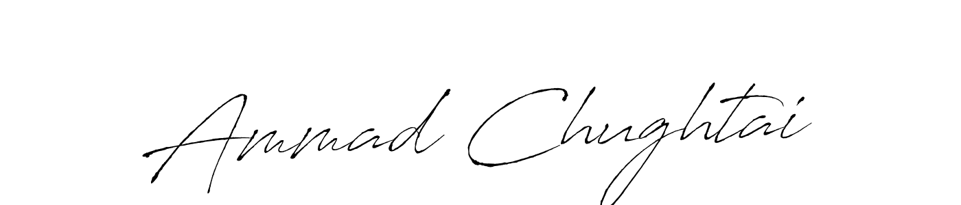 Design your own signature with our free online signature maker. With this signature software, you can create a handwritten (Antro_Vectra) signature for name Ammad Chughtai. Ammad Chughtai signature style 6 images and pictures png