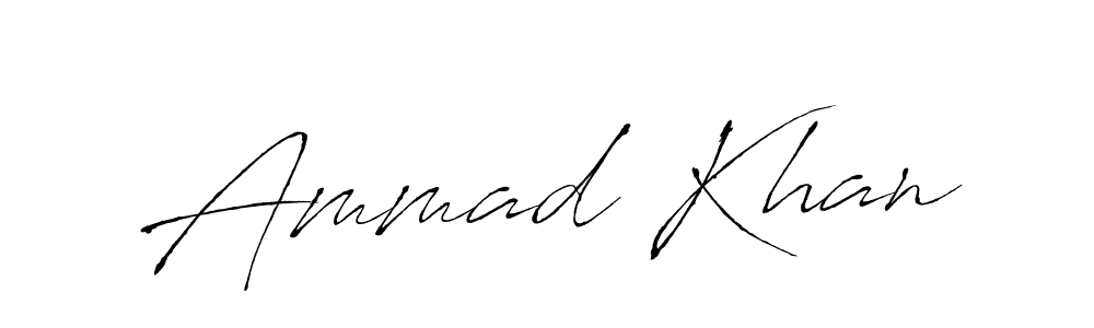 Use a signature maker to create a handwritten signature online. With this signature software, you can design (Antro_Vectra) your own signature for name Ammad Khan. Ammad Khan signature style 6 images and pictures png