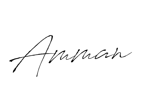 Design your own signature with our free online signature maker. With this signature software, you can create a handwritten (Antro_Vectra) signature for name Amman. Amman signature style 6 images and pictures png