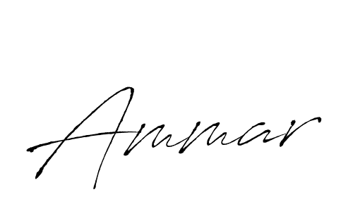 Make a beautiful signature design for name Ammar. With this signature (Antro_Vectra) style, you can create a handwritten signature for free. Ammar signature style 6 images and pictures png