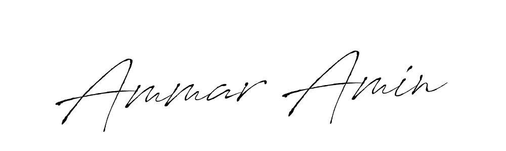 Make a beautiful signature design for name Ammar Amin. With this signature (Antro_Vectra) style, you can create a handwritten signature for free. Ammar Amin signature style 6 images and pictures png